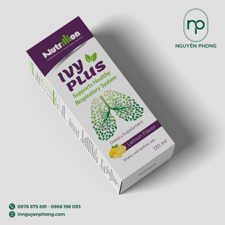 Mẫu hộp đựng siro tối giản